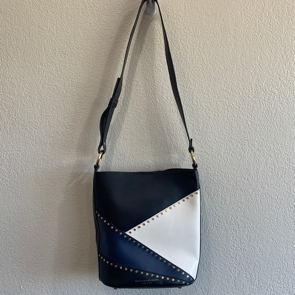 Tricolor Bucket Bag by Donna Karen 100% Leather - Picture 2 of 10